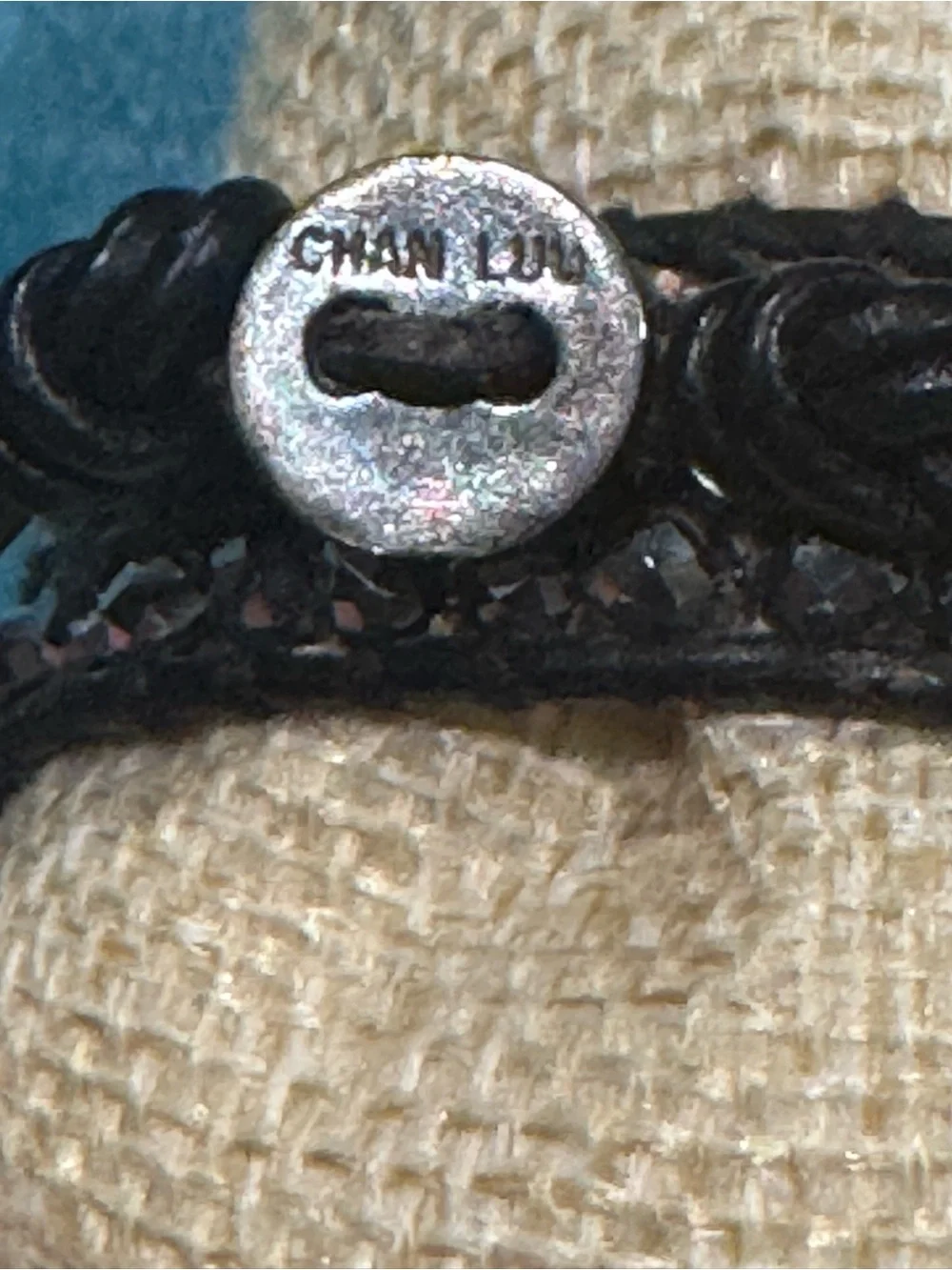 Chan Luu Black Multi-Row Crystal Wrap Bracelet